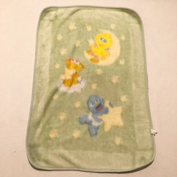 2004 Sesame Beginnings  Baby Blanket Big Bird Zoe Grover 43.5 x 30 Inch - Picture 16 of 16